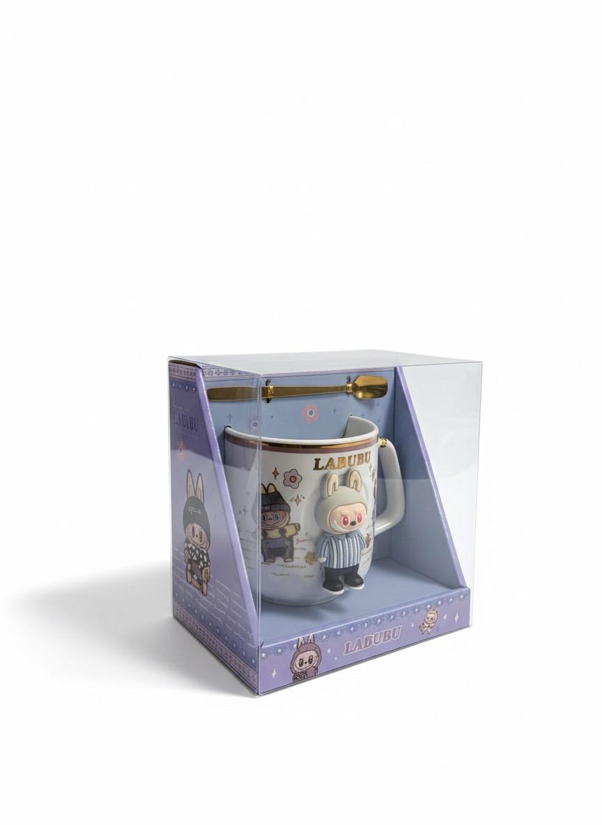 Cup Big With Gold Spoon