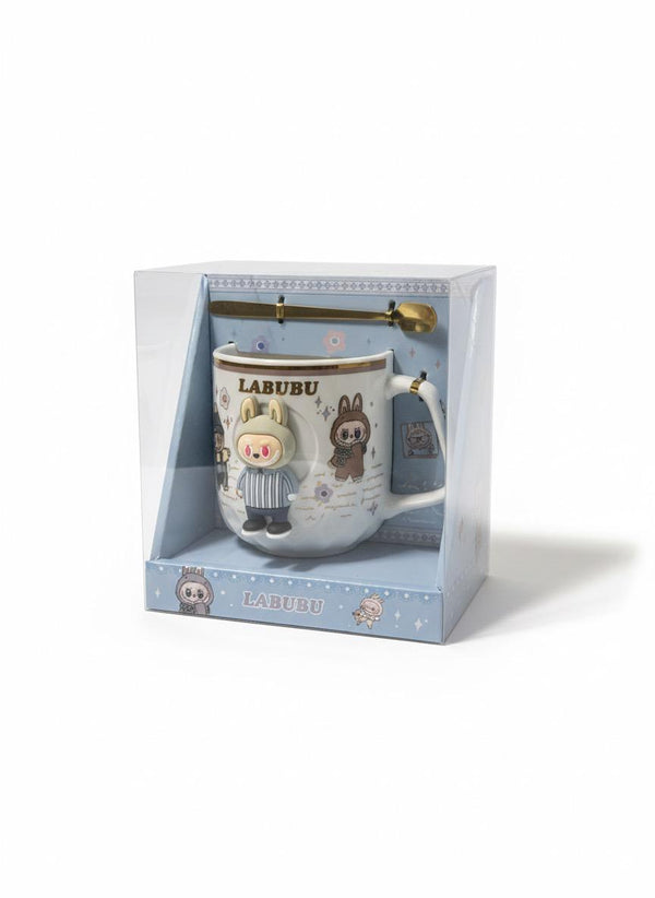 Cup Big With Gold Spoon