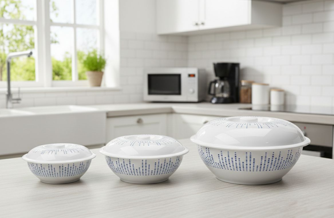 Melamine Donga Flowerware 3 Pcs Set