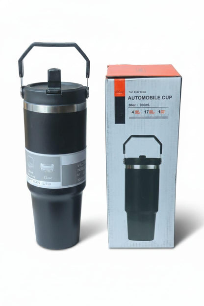 Automobile Cup Flip Straw Flask 900ml