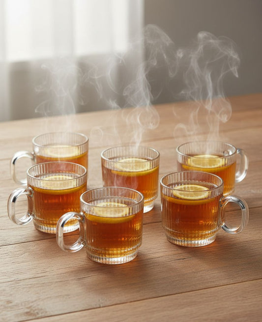 Glass Tea Cup 6 Pcs Set YB8006