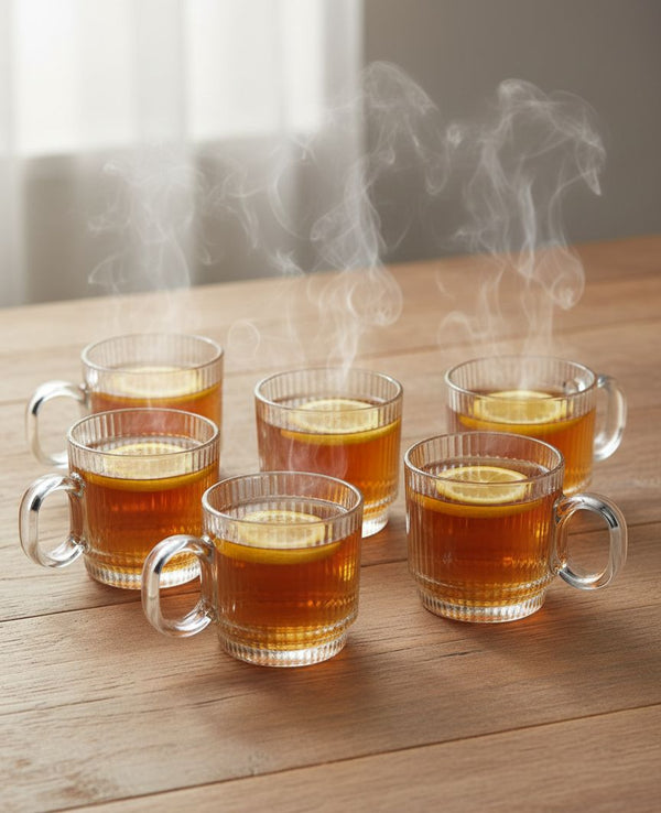 Glass Tea Cup 6 Pcs Set YB8006