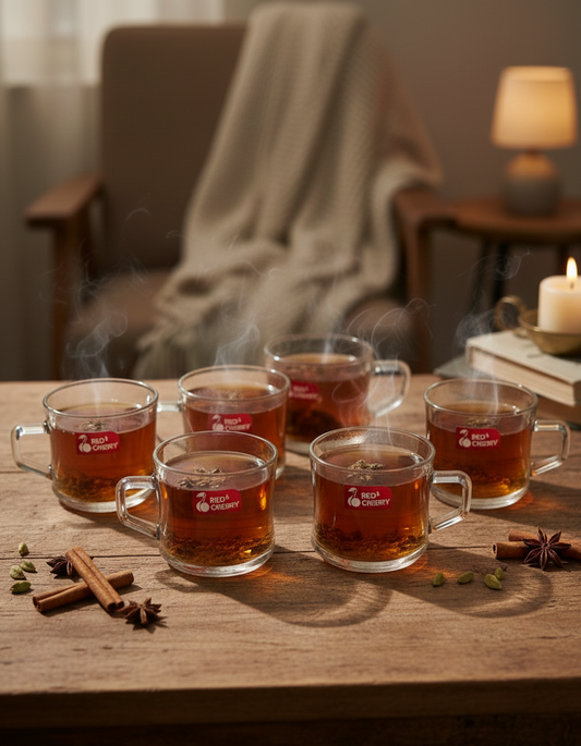 Glass Tea Cup 6 Pcs Set ZB2145