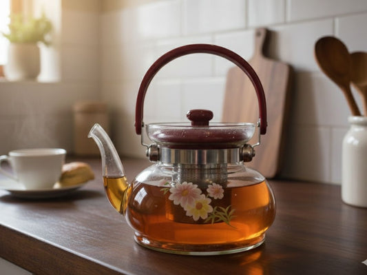 Glass Tea Pot 1100ml Flame Proof MY-208D