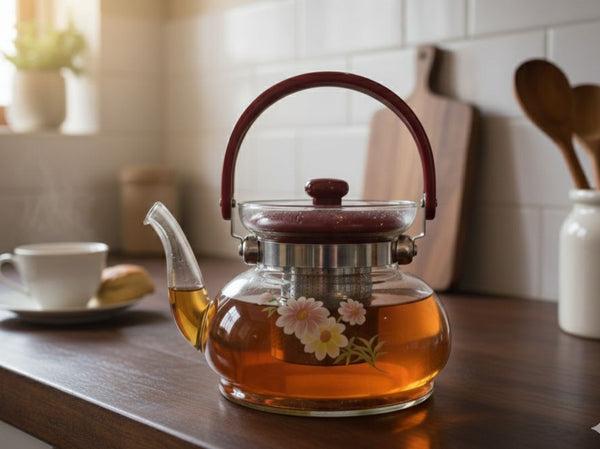 Glass Tea Pot 1100ml Flame Proof MY-208D