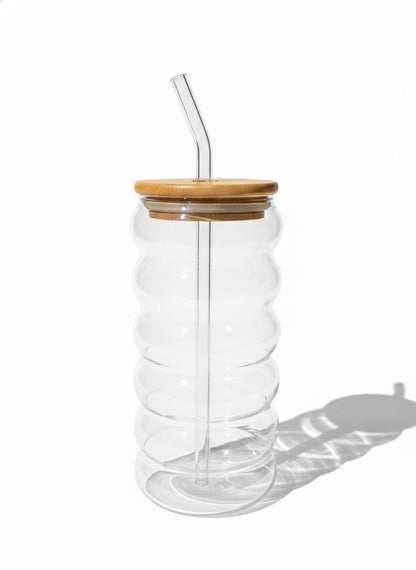 Curve Glass With Straw