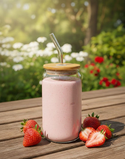 Plain Glass With Straw