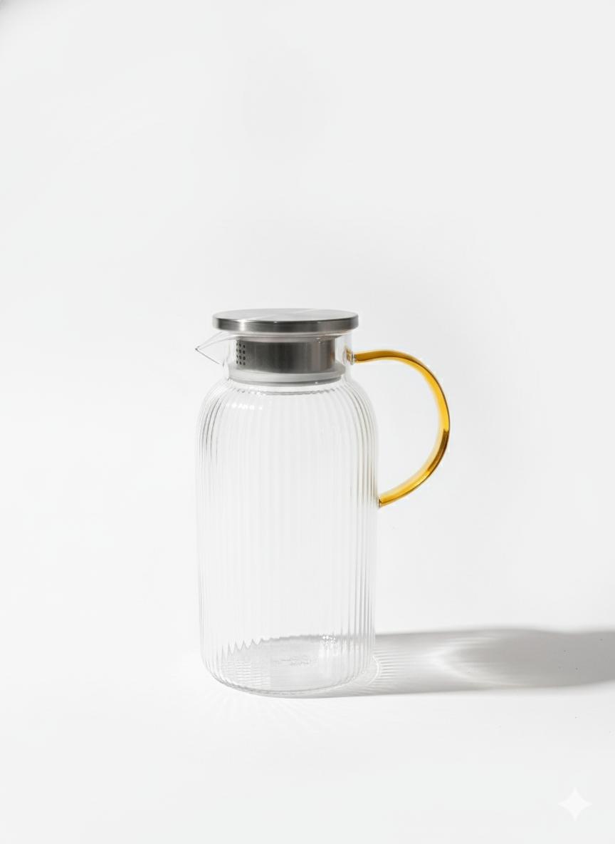 Glass Jug Golden Handel