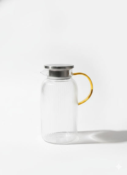 Glass Jug Golden Handel