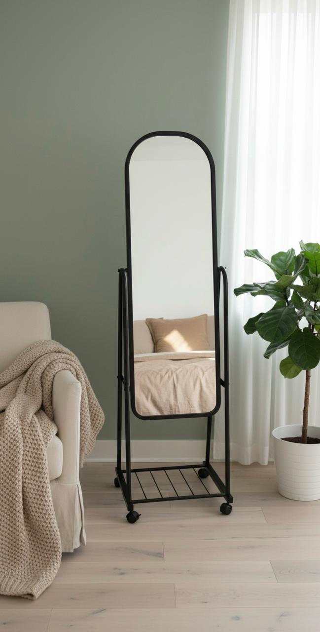 Mirror Single with Rack