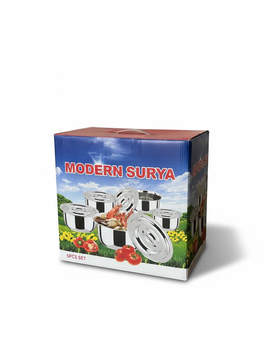 My Home 5 Pcs Cook and Serve Container Set