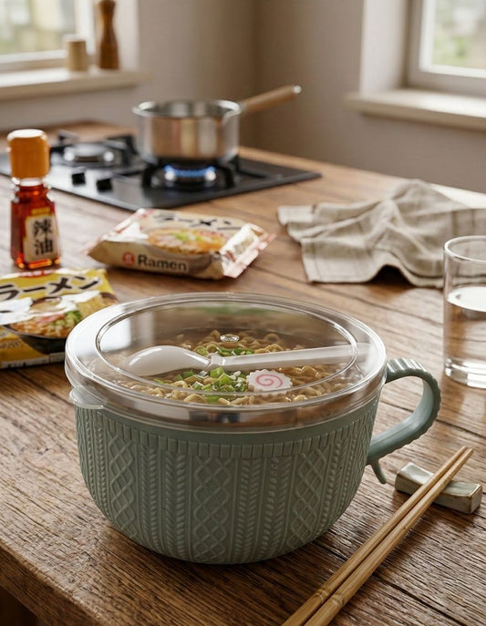 Noodle Bowl with Spoon