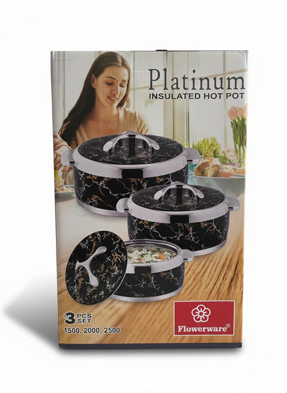 Casserole 3 Pcs Set 1500,2000,2500 Platinum