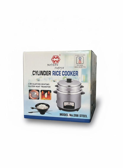 Rice Cooker 2 Ltrs Steel 208