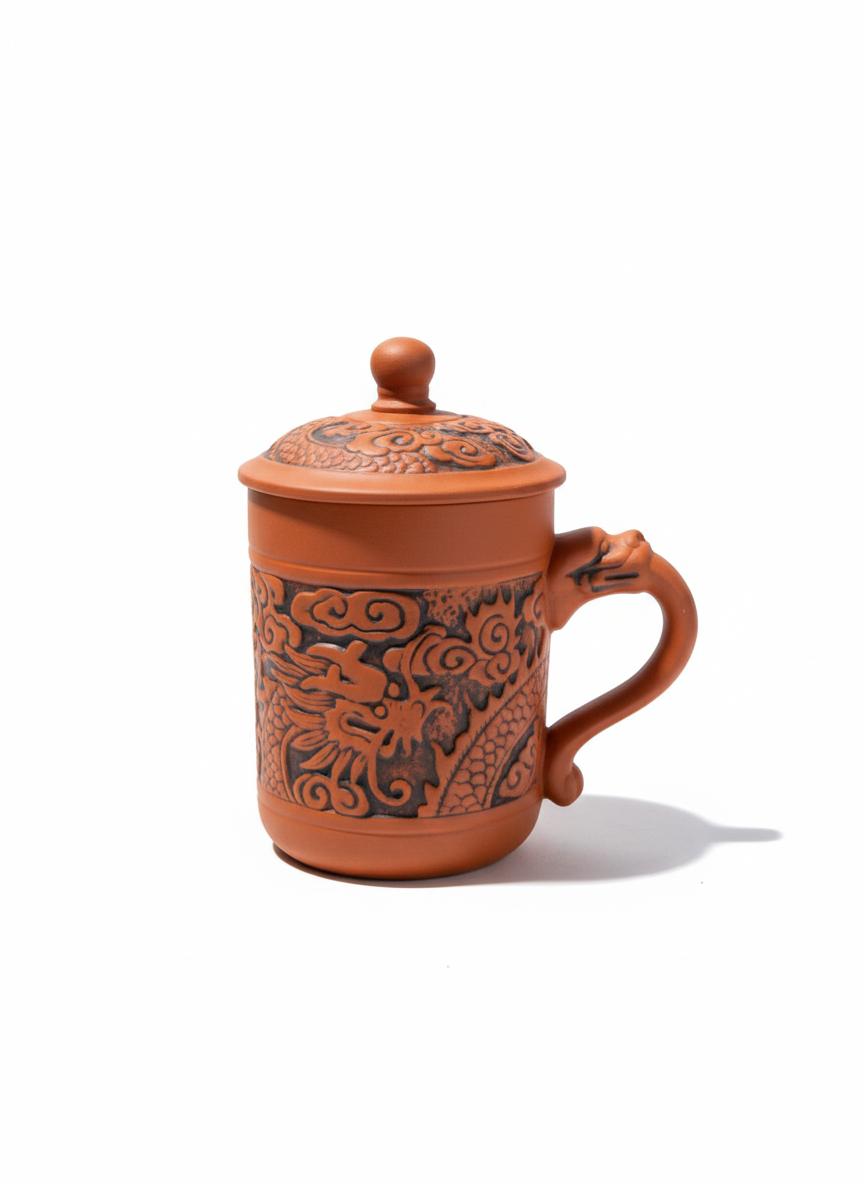 Ceramic Dragon Cup With Lid