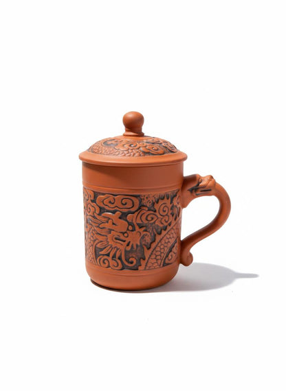 Ceramic Dragon Cup With Lid