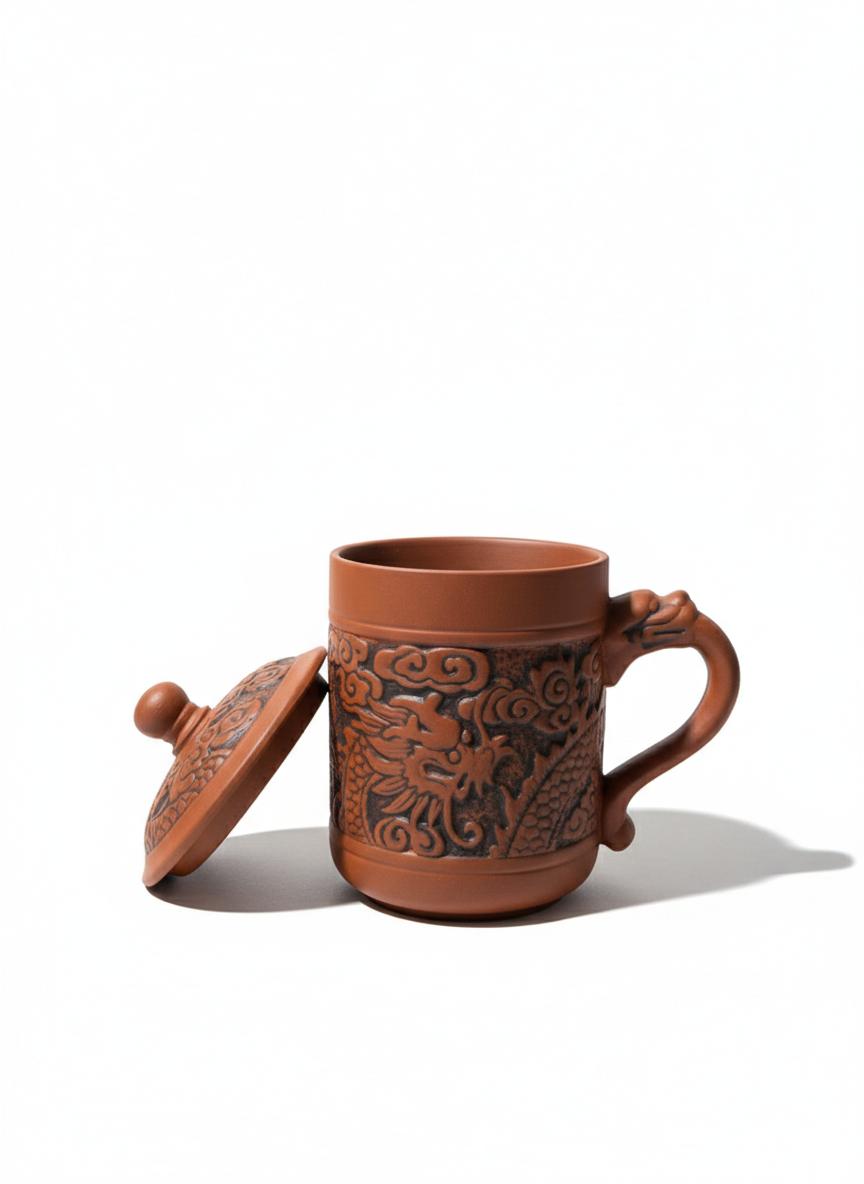 Ceramic Dragon Cup With Lid