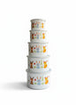 5 Pcs Enamel Container 10,12,14,16,18cm