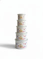 5 Pcs Enamel Container 10,12,14,16,18cm