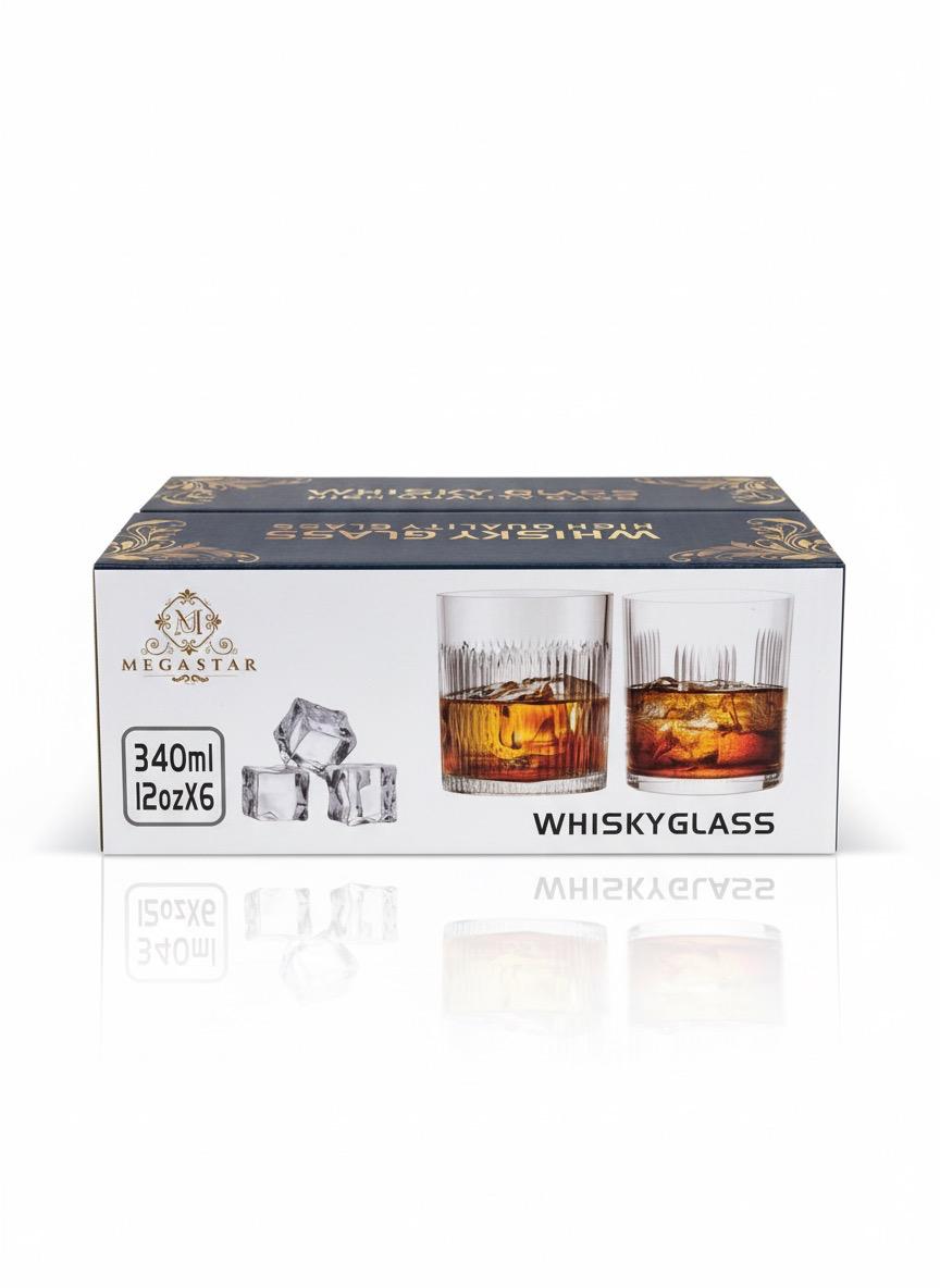 Whiskey Glass 6 Pcs Set 340 ML DSKB032-2