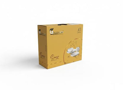 Dinner Set 41 Pcs  Goldenleaf