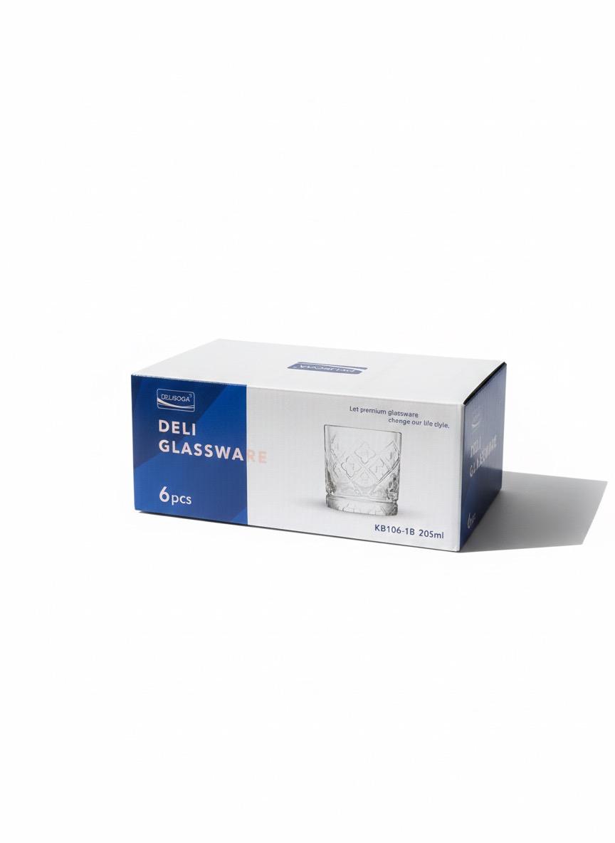Whiskey Glass 6 Pcs Set KB106-1B 205ml