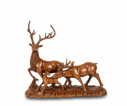 Wooden Deer Family