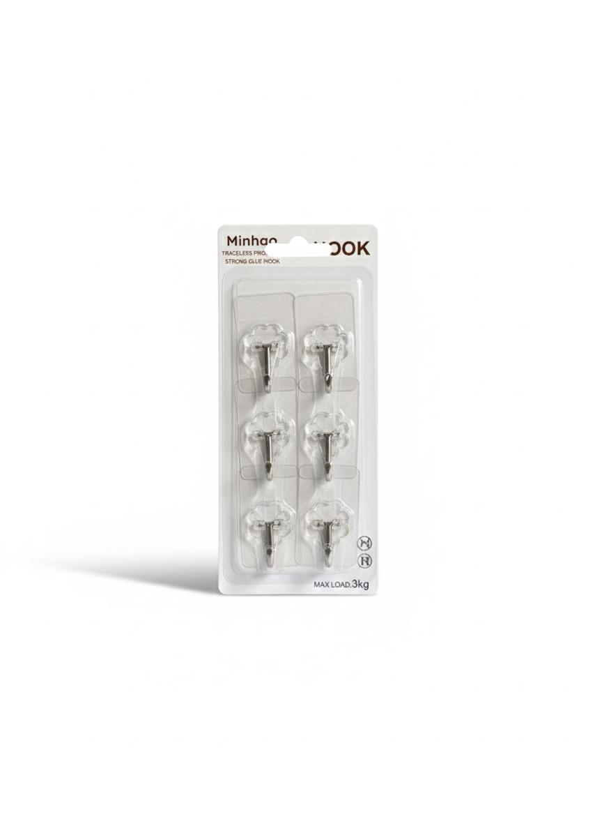 6 Pcs Adhesive Hook