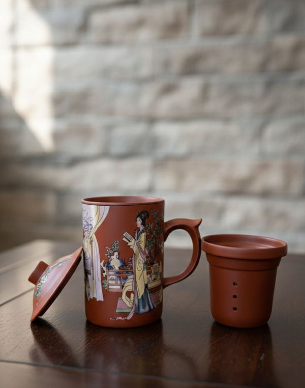 CERAMIC TEA CUP WITH STRAINER