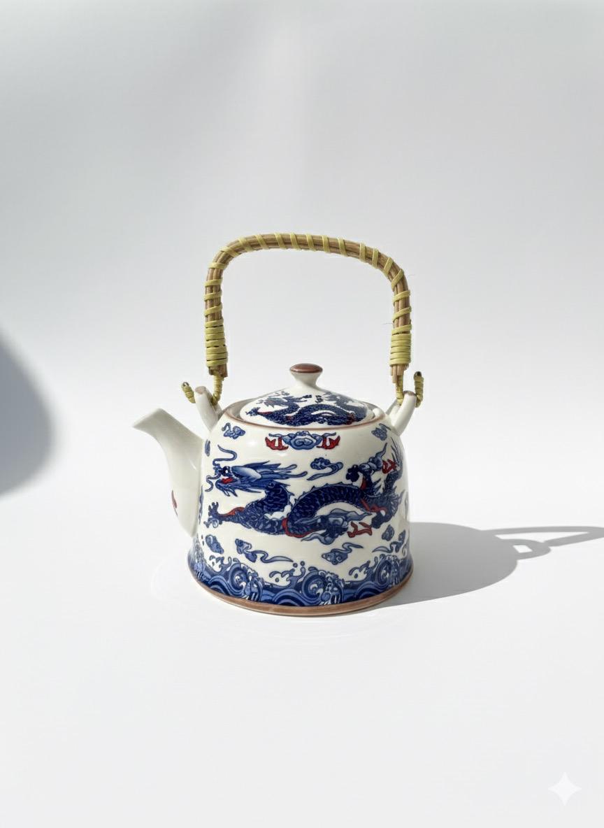 Ceramic Kettle with Bamboo Handle