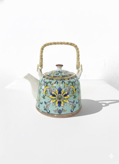 Ceramic Kettle with Bamboo Handle