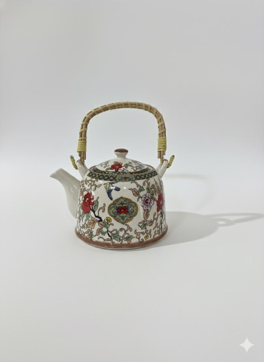 Ceramic Kettle with Bamboo Handle