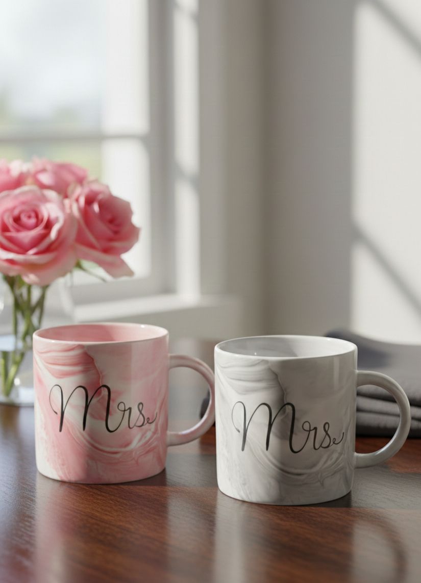Coffe Cup Mr & Mrs 2 Pcs Set